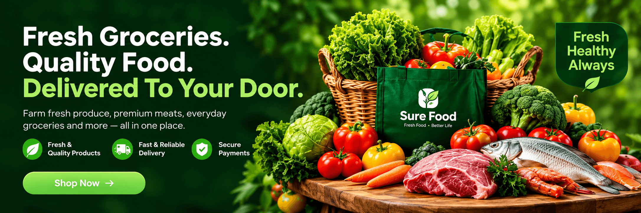 SureFood fresh food banner